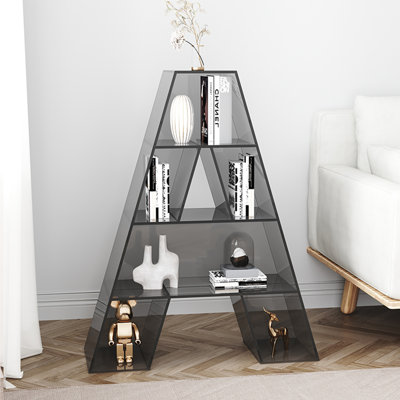 Creative letter-shaped acrylic display bookcase