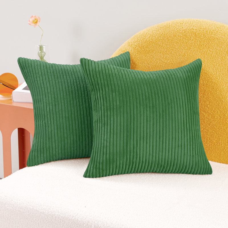 Reversible Pillow Cover, 16"W x 16"L, Papaya Orange
