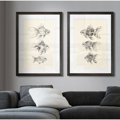 'Goldfish II' by Vincent Van Gogh - 2 Piece Picture Frame Print Set