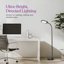 Litespan Slim 55 in. Industrial Dimmable LED Directional Task Floor Lamp, Black Finish-62954092