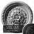 Endurathane Palmetto Ceiling Medallion, 11 1/2"OD x 1"P, Hand-Painted Steel Gray Finish-27780869