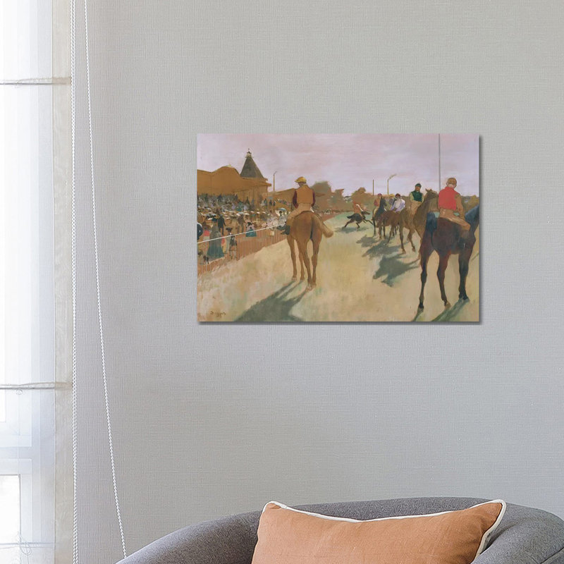 The Parade, or Race Horses in front of the Stands, c.1866-68 by Edgar Degas - 1 Piece Wrapped Canvas Painting