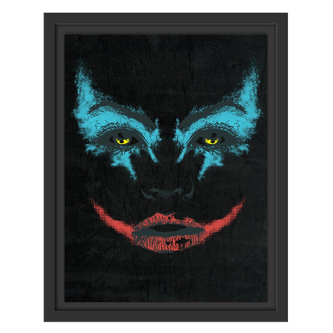 Gerahmtes Wandbild Der Joker Schwarz