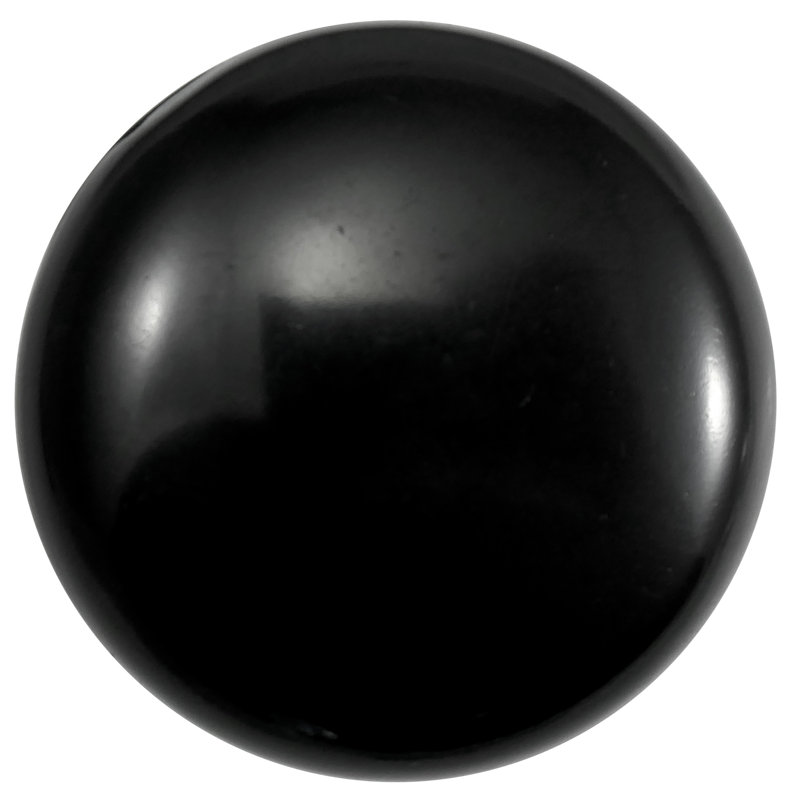 Black Round Plastic Cabinet Knob with Mounting Hardware