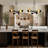 Desiderius 6 - Light Modern Wagon Wheel Black/Brass Chandelier
