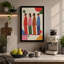 Four Figures in Geometry Mid-Century - Wrapped Canvas-614207268-614207267