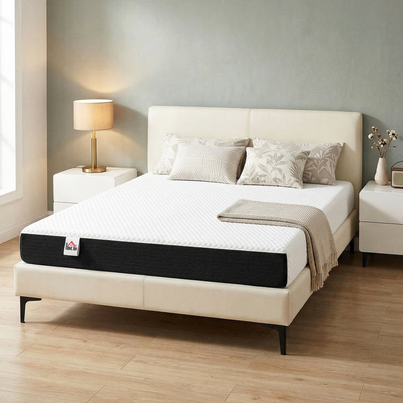 Grand matelas, matelas en mousse à mémoire de forme de 8 pouces dans une boîte, ferme moyenne, 8", Grand lit