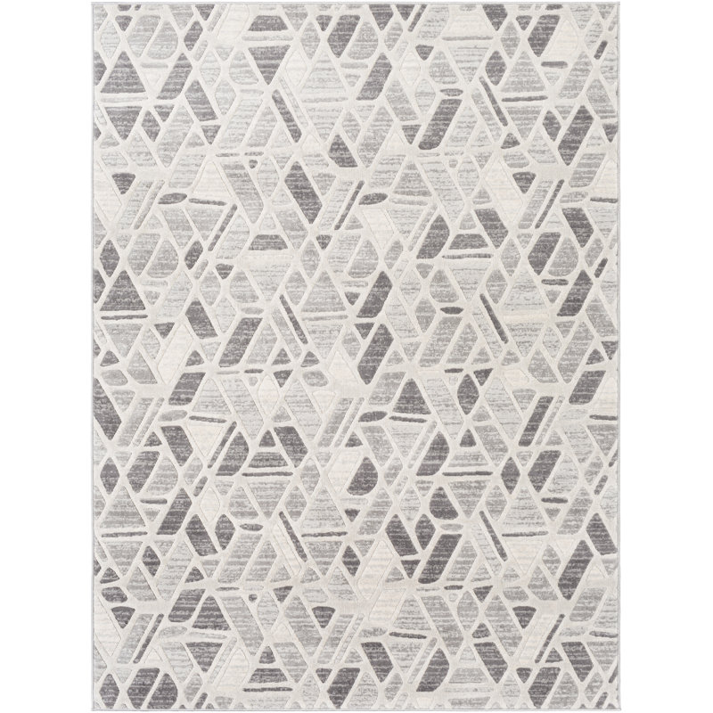 Ivoire/taupe tapis Daluz, Rectangle 5 pi 3 po x 7 pi 3 po