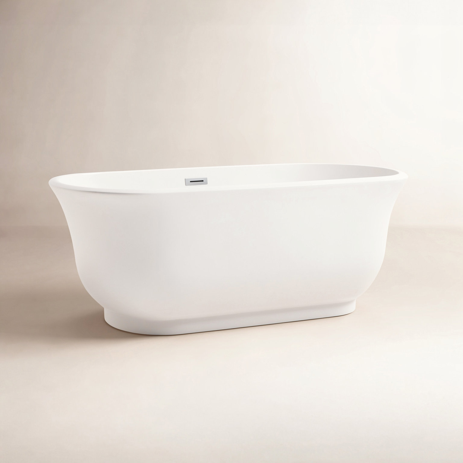 Chaylynn 59" Soaking Acrylic Bathtub, Polished Chrome