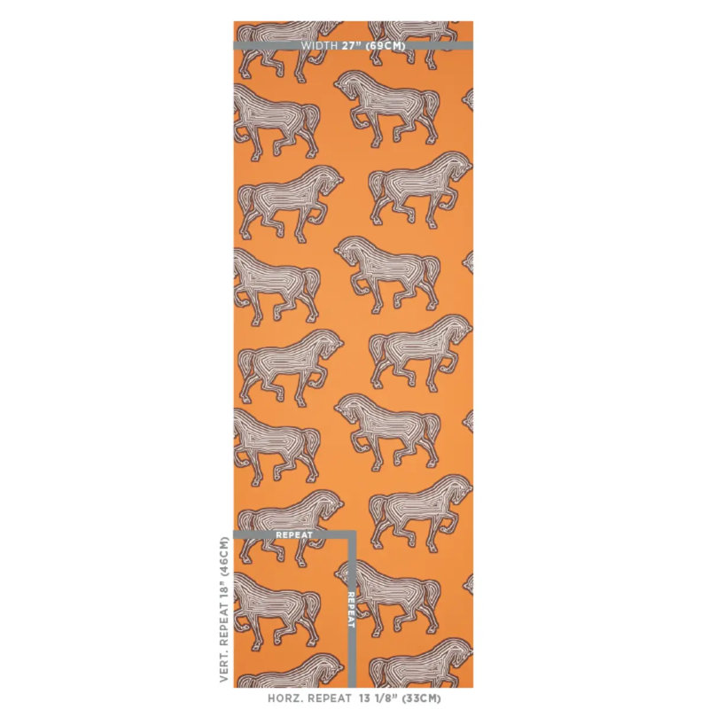Papier peint Faubourg, Orange