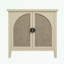 Rattan 2 Door Cabinet with sturdy legs