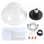 Plafonnier industriel semi-encastré, luminaire moderne en verre transparent fermier 10 po à finition noire