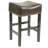 Backless Brown Faux  Leather Counter Stool