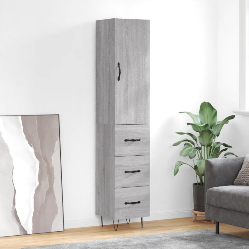 34.5cm Sideboard, Grey Sonoma
