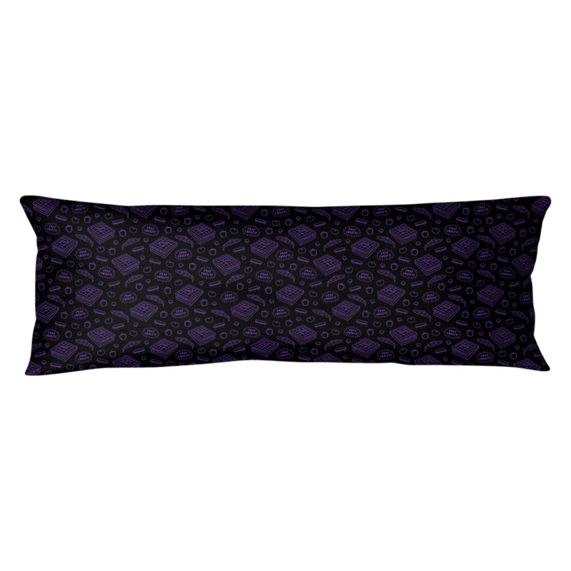Valerton Polyester Pillow, Black/Purple, Valerton