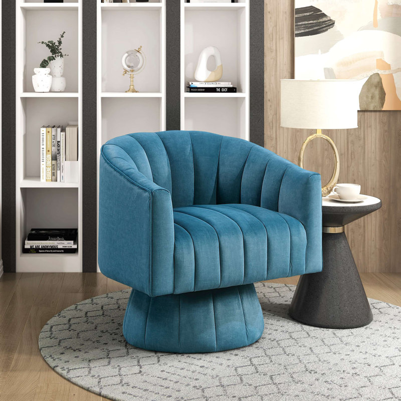 Fauteuil d'appoint moderne en velours, Sarcelle