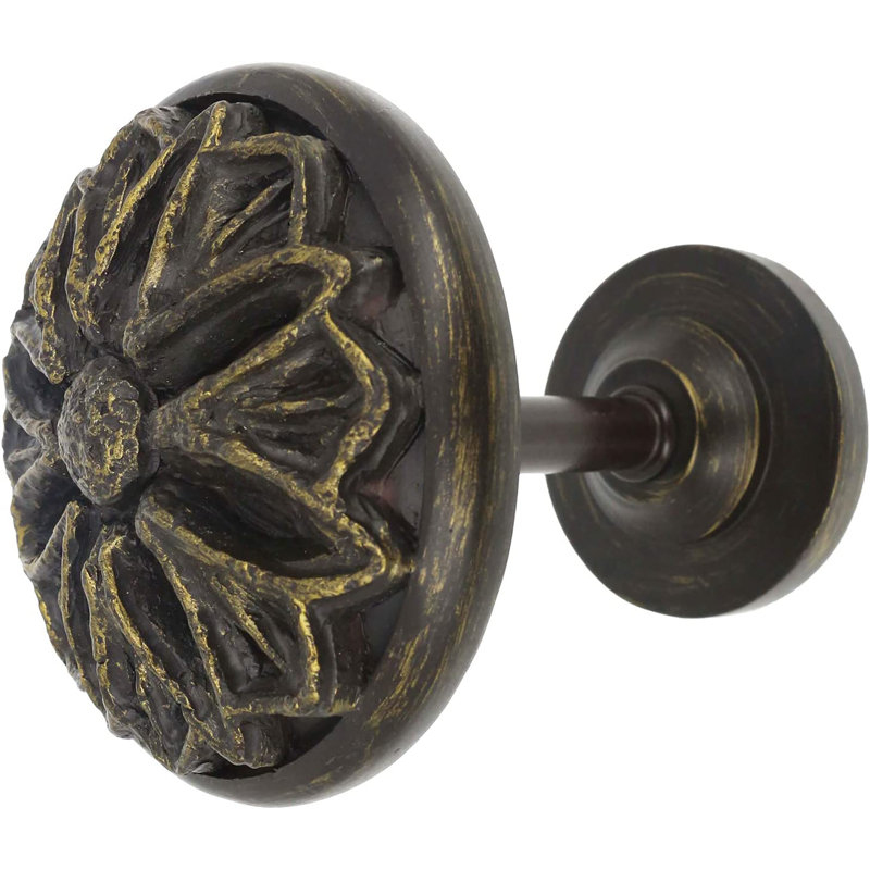 Bronze Petal Medallion Curtain Holdbacks Set of 2