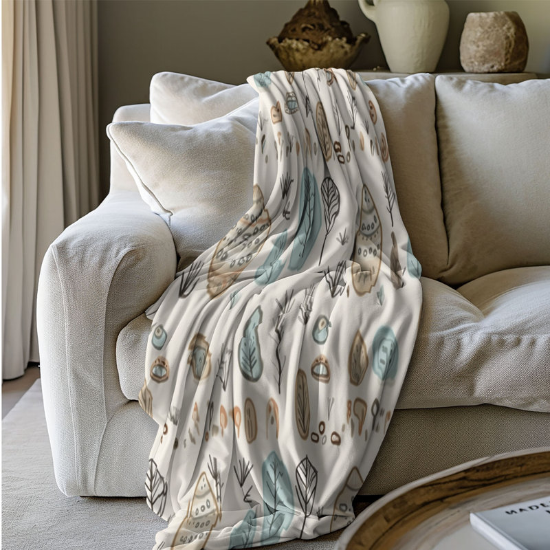 Boho Pebbles - 1 Piece Blanket, 60" L x 50" W