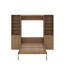 Grand lit escamotable avec tablettes et armoires
