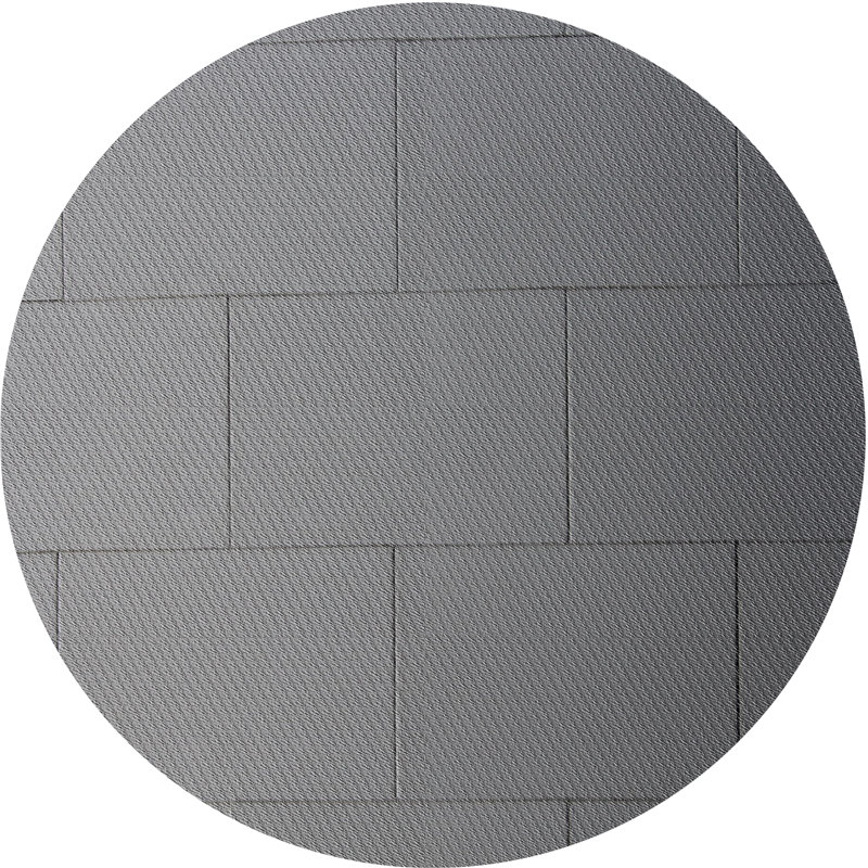 Tapis géométrique gris, Rond 3 pi