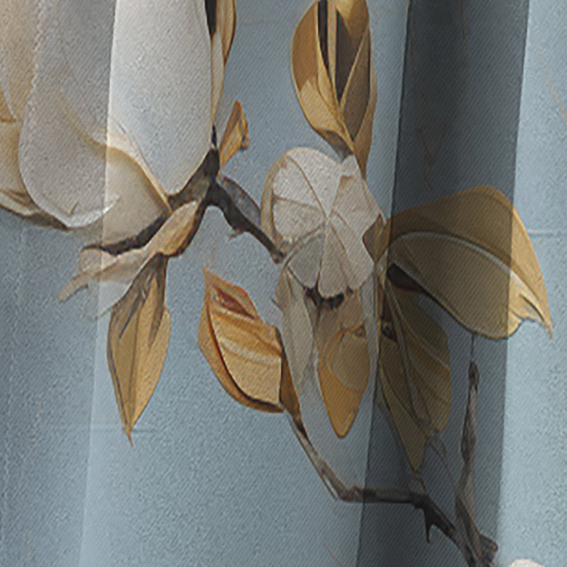 Vas - Rideau Magnolias - Rideau occultant à motif floral - 1 panneau, L 52 po x L 90 po
