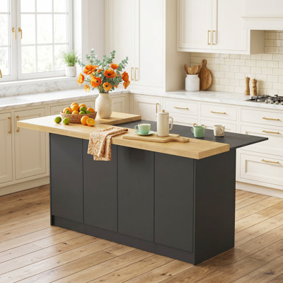 Îlot de cuisine moderne avec rangement solide