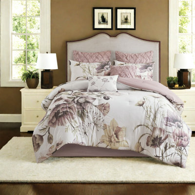 Piece Cotton Bedding Sets, Queen Blush Floral Shabby Chic For Home