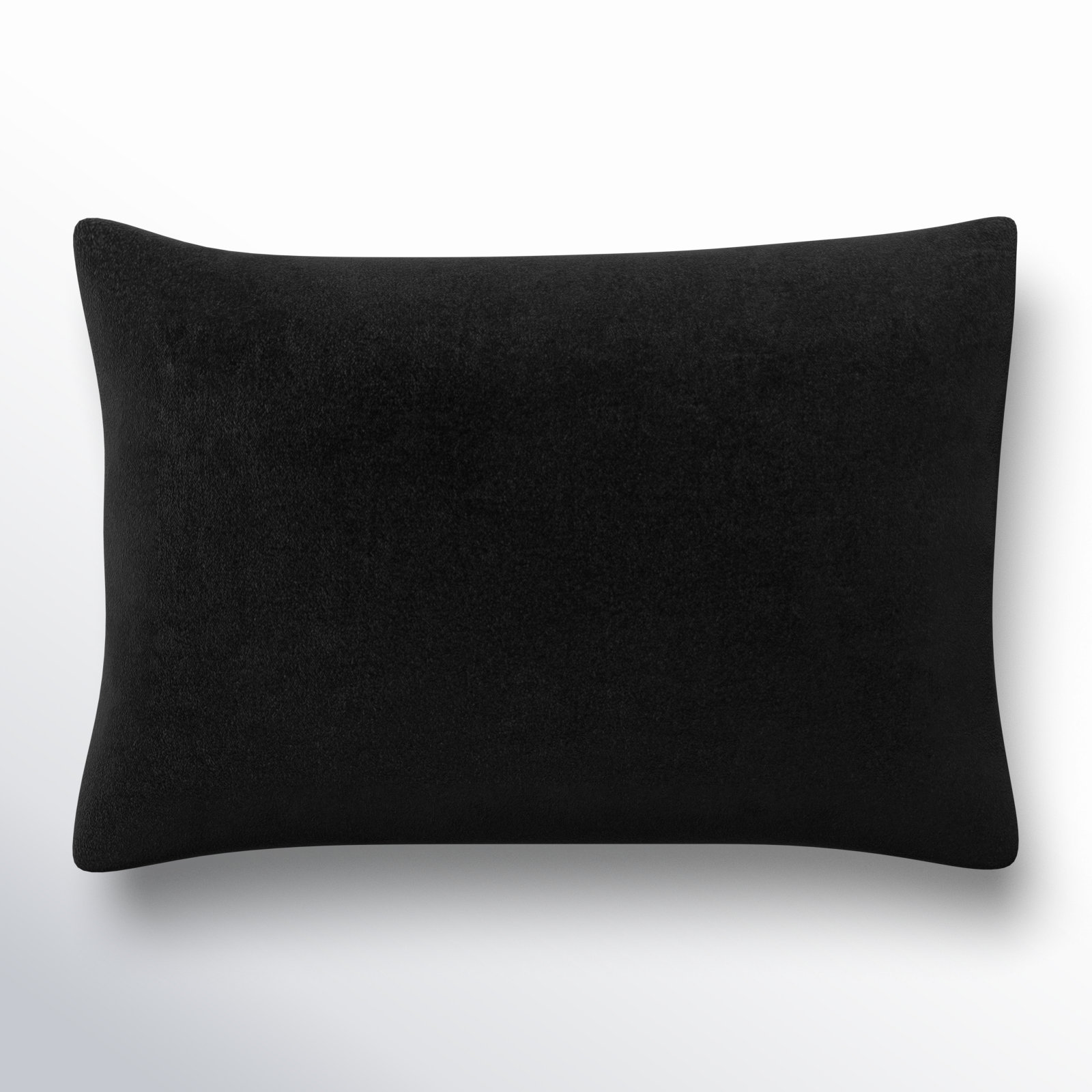 Cotton Lumbar Throw Pillow, 13" x 20", Purple, Down
