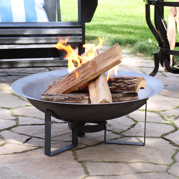 Wrought Studio Eckard Raised Cast Iron Wood Burning Fire Pit & Reviews