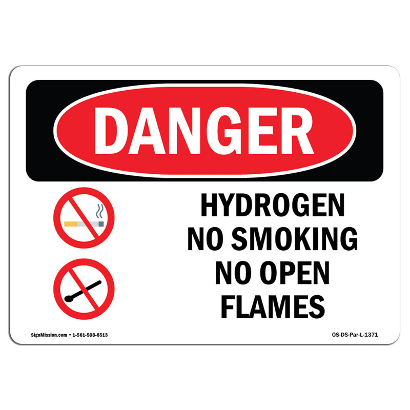 Danger Sign, 12" H x 18" W x 0.1" D