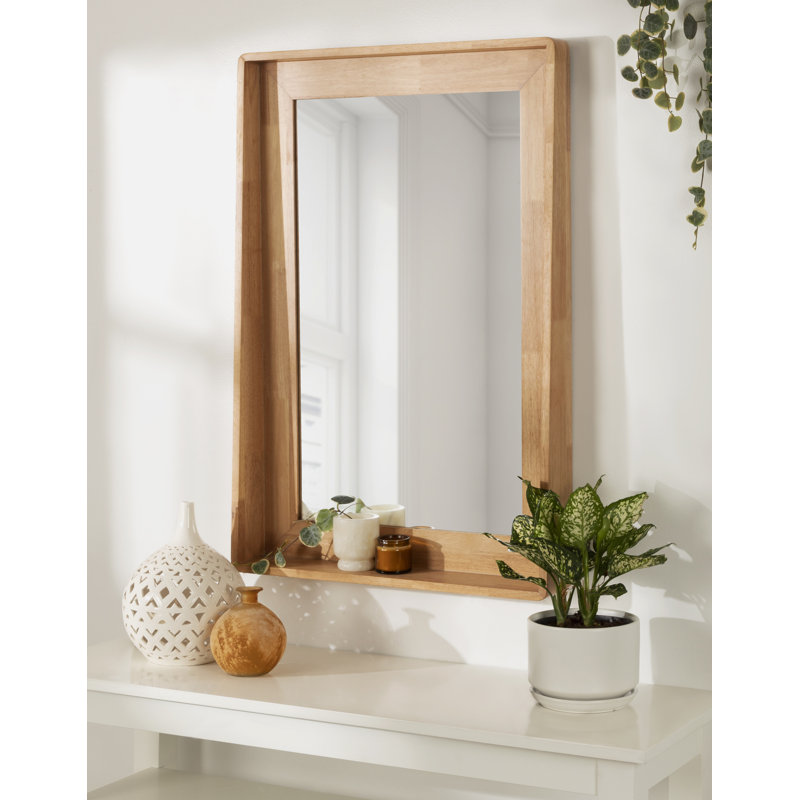 Miroir d'appoint Cytheria, 36,5 po x 23,75 po, Brun foncé