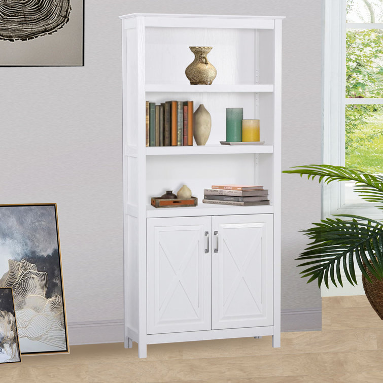 Gracie Oaks Mazzie Storage Bookcase | Wayfair