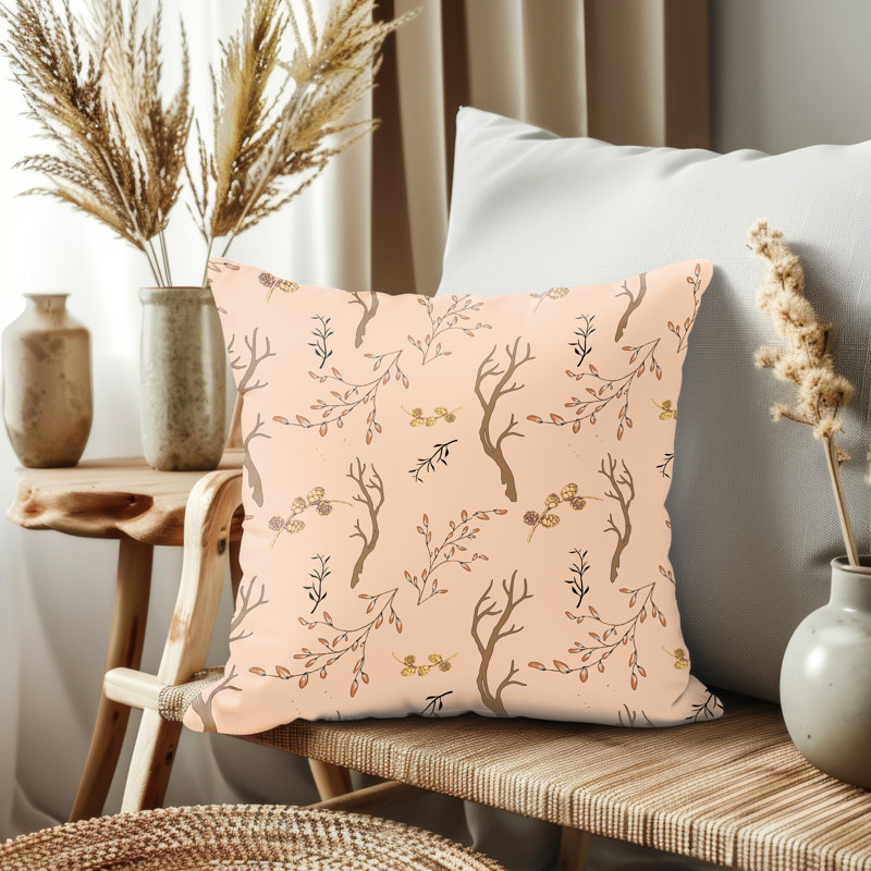 Housse de coussin, Floral beige