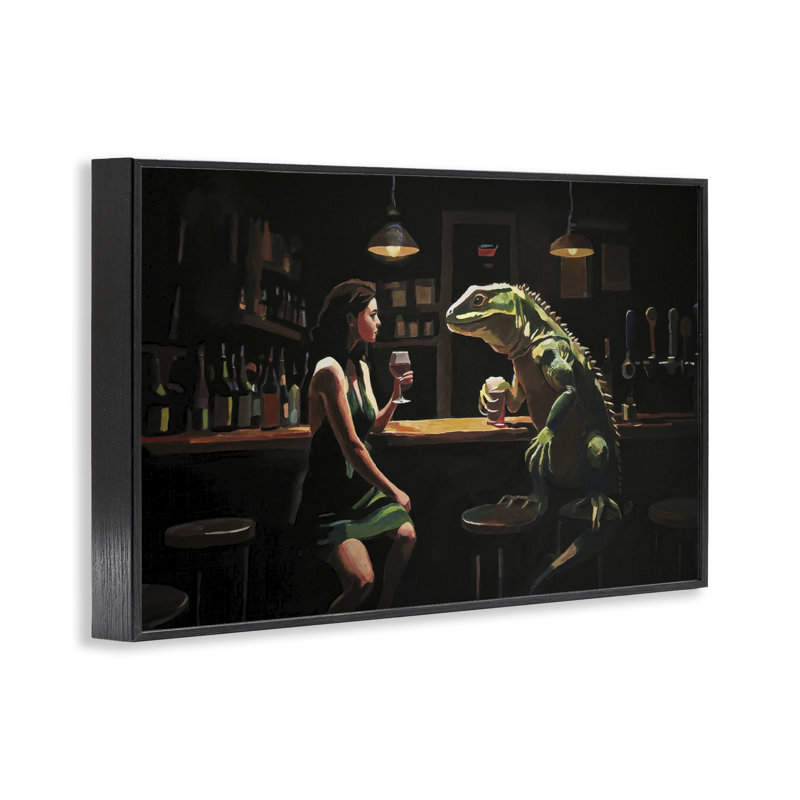 Giclée encadrée par Cuter en ligne, design par Keith Thomson, H 12 po x l 18 po, Giclée encadrée noir minuit
