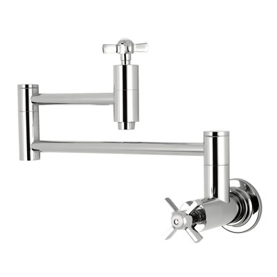 Kingston Brass Millennium Two-Handle 1-Hole Wall Mount Pot Filler Faucet