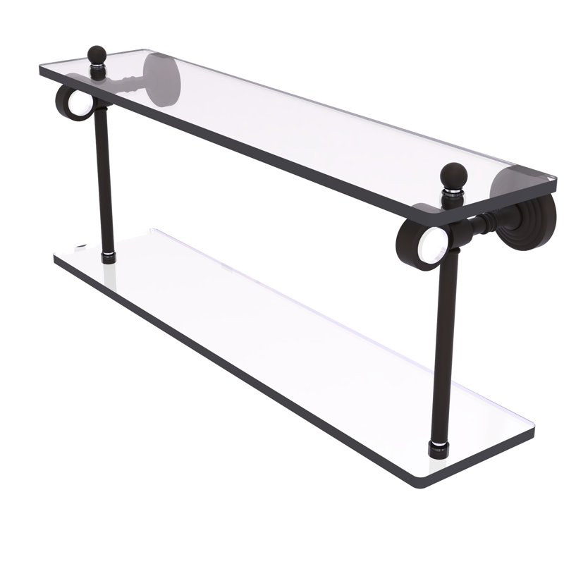 Étagère à 2 niveaux Jarrell, Bronze huilé, H 5,12 po x l 22 po x P 9,3 po