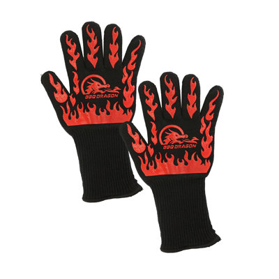BBQ Dragon Abstract Cotton Oven Glove Set