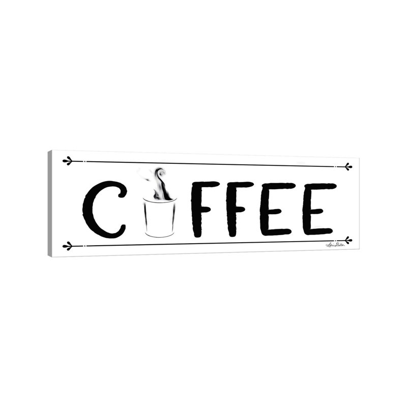 Coffee Banner by Lori Deiter - Wrapped Canvas Panoramic Print, 121.92 cm H x 40.64 cm W x 3.175 cm D