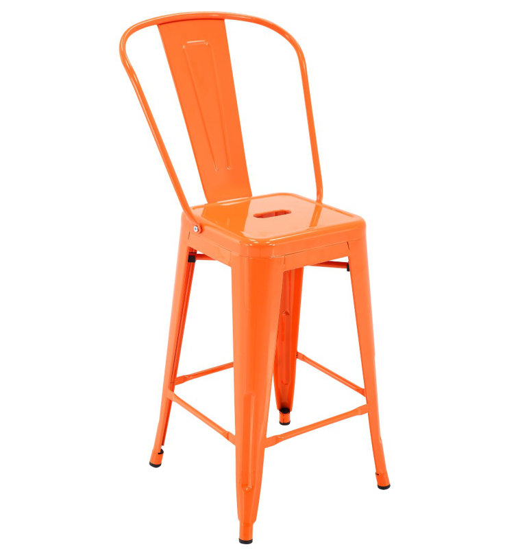 Tabouret de bar Nostrand, Orange, 30.3''