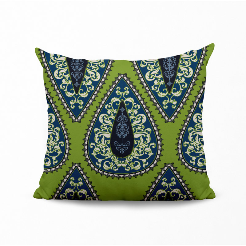 Housse et insert de coussin décoratif en polyester, L 19 po x H 19 po, Chartreuse