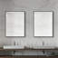 Miroir de salle de bain 24 po x 32 po en aluminium noir, miroir mural argenté sans cuivre HD, miroir de meuble-lavabo pour salle de bain, vestibule et vestiaire, suspension horizontale et verticale