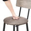 Grey Bar Table With 4 Stools, Thickened Steel Frame, Pu Soft Seat And Stool . 48.42''l X 23.55''w 35.89''h. Robust Construction, Upholstered Seats Backrests For Relaxed Seating