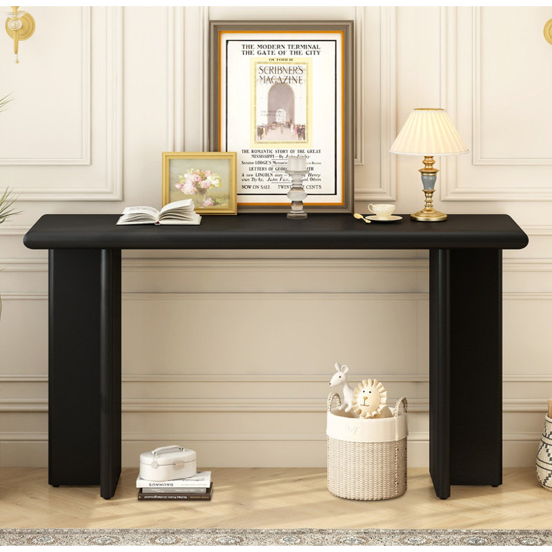 Table d'entrée moderne avec pieds en forme de L, convenant à un vestibule, un couloir, un salon, un vestibule, un couloir