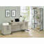 Bureau luge blanc et gris anthracite
