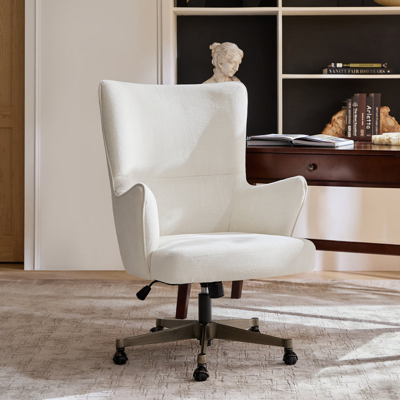 Chaise de bureau Benita, Blanc