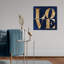 Toile pour chambre à coucher bleu marine-71080140-71080135