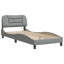 Structure de lit avec DEL sans matelas Hvar gris clair 90 x 190 cm-415783053-415783054