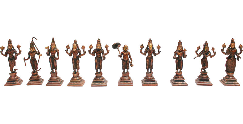 Ensemble de figurine Dashavatara Vishnu