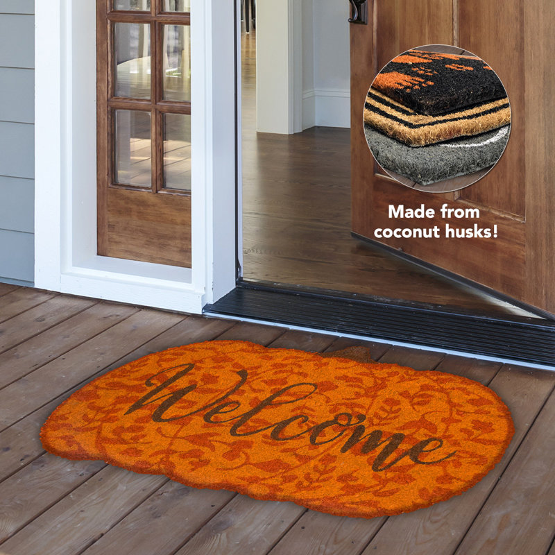 Paillasson Welcome, L 18 po x L 30 po, Orange