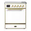 Majestic III Series 30 Inch Induction Range with 4 Induction Elements in Matte Graphite (Brass Trim)-500614286-500614284